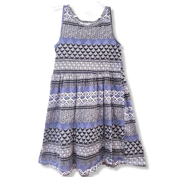 H&M 6-8Y Girls Blue Striped Cotton Sundress - Picture 1 of 2
